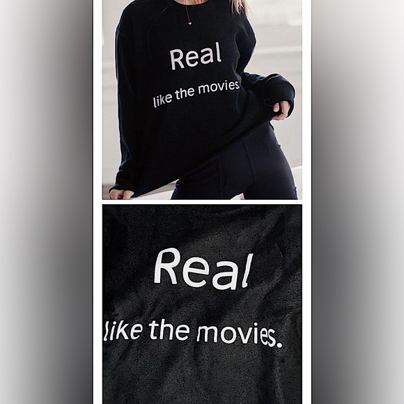 NWT Daydream Nation Real Like The Movies Black & White Sweatshirt - Picture 6 of 13